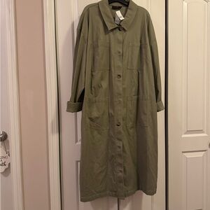 Lane Bryant Olive Green Duster